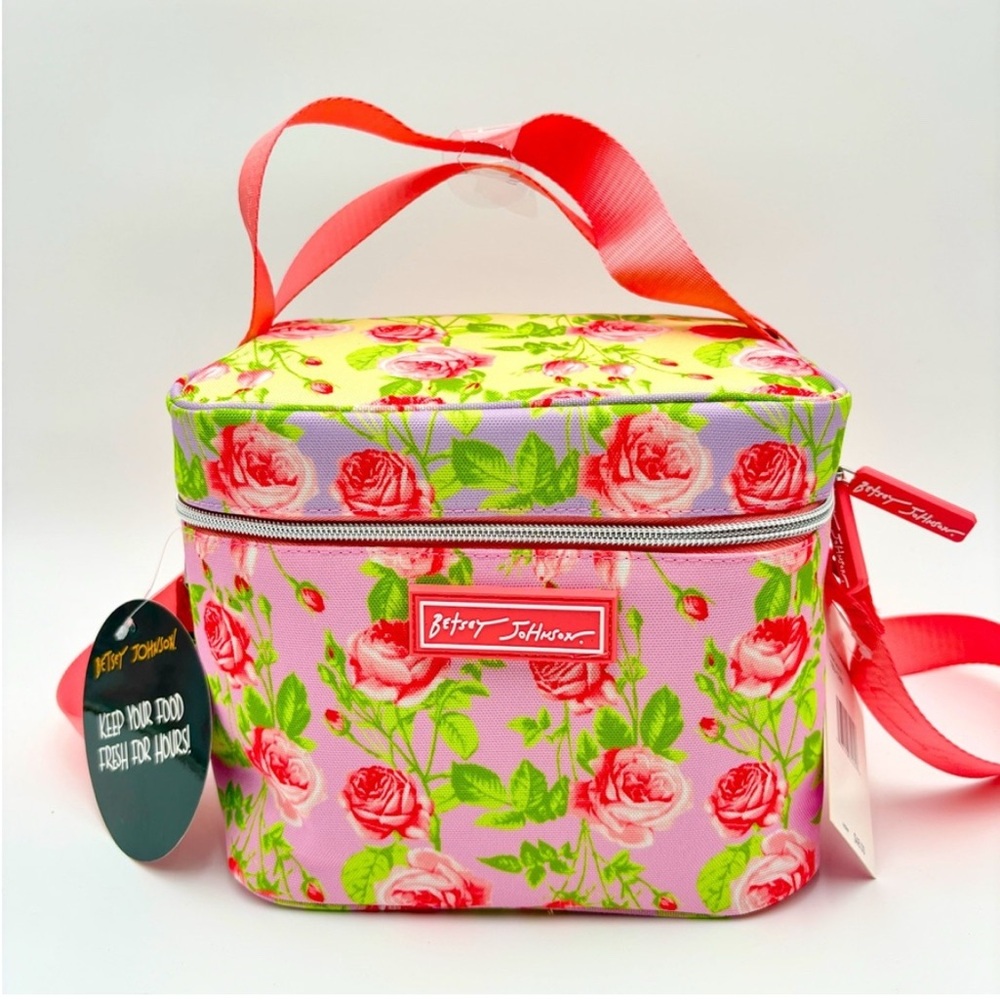 👉✨️ Betsey‎ Johnson Insulated Floral Multi Color Lunch Bag Cooler NWT